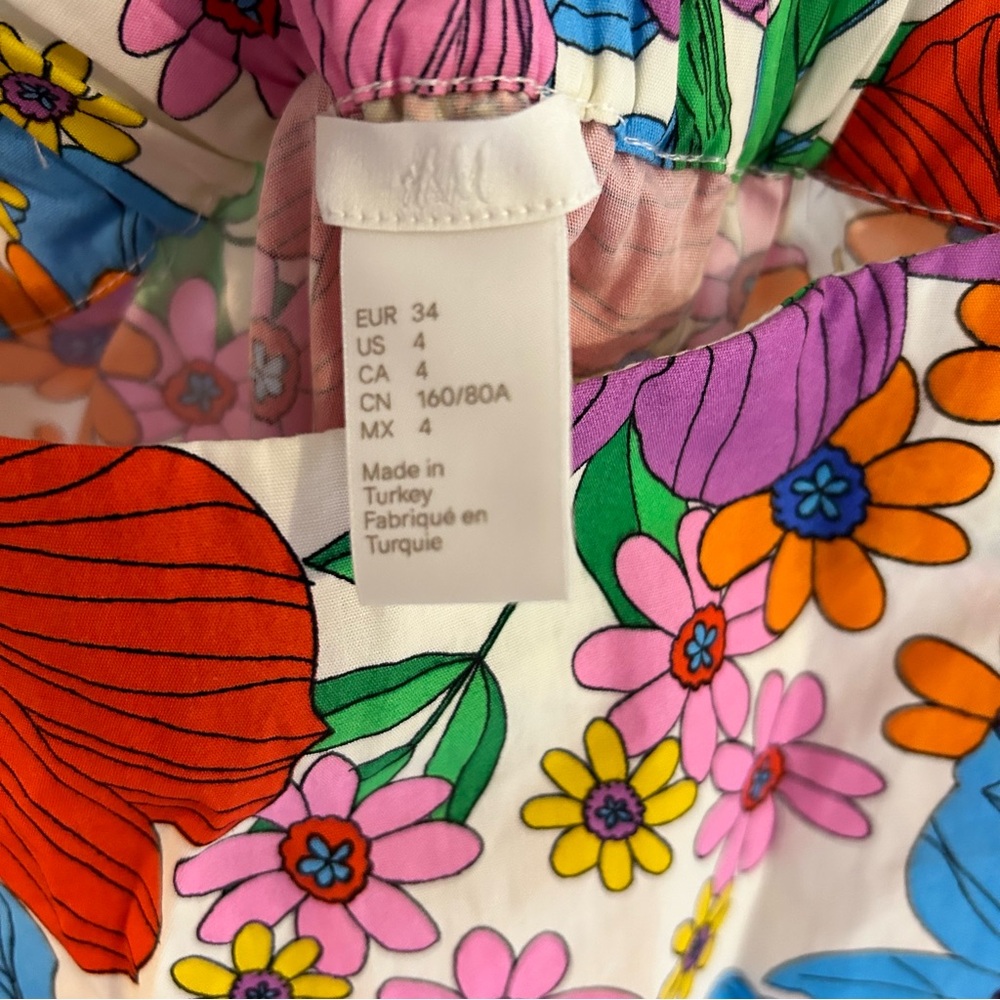 H&M Floral Off-Shoulder Top - Multicolor - Picture 6 of 6